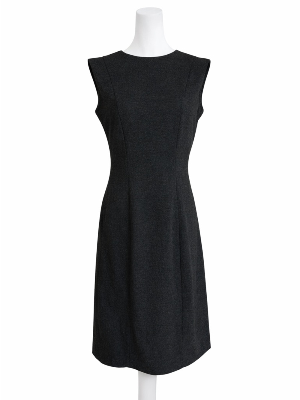 M.M.LaFleur Maggie Dress Charcoal Grey Textured Ponte Sheath Workwear Size‎ 6